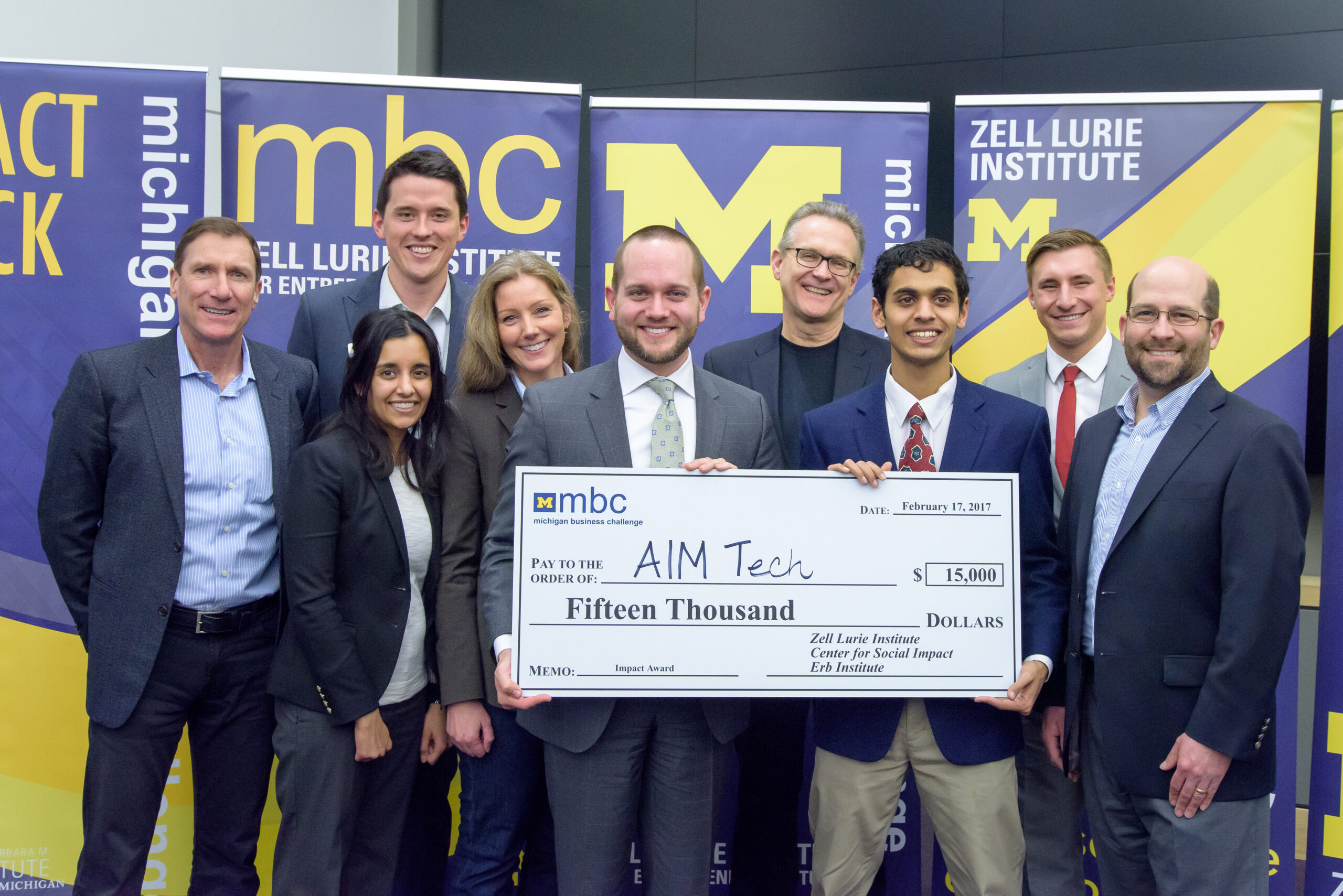 Michigan Business Challenge Impact Winner 2017 AIMtech