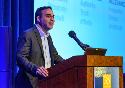 Venture Capitalist Adam Lilling delivers the keynote address during the first night of the 2016 Michigan Growth Capital Symposium.